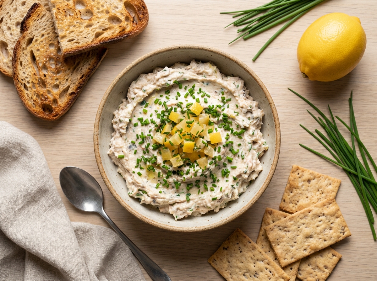 Recette Rillettes de sardines au citron confit et fromage frais