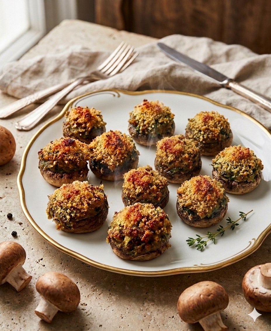 Recette Champignons farcis au jambon